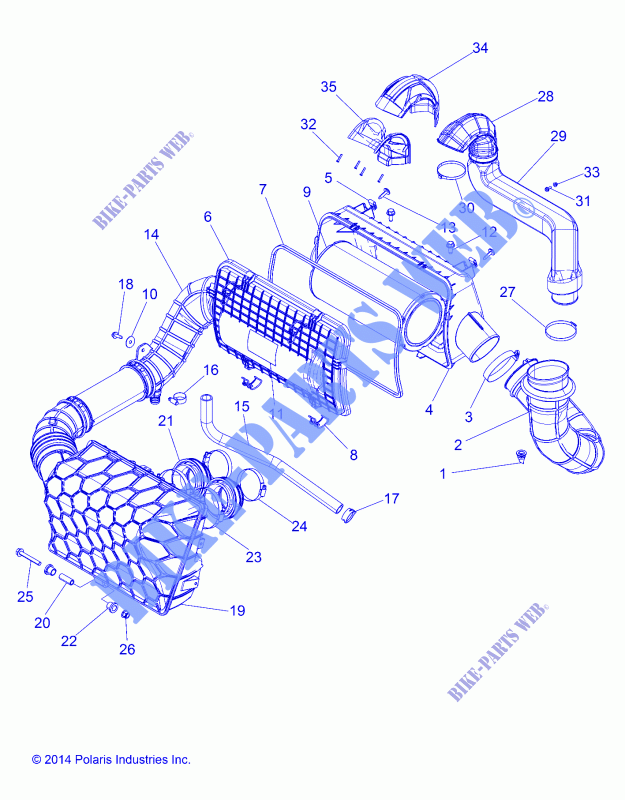 ENGINE, LUFTEINLASS SYSTEM   Z16VDM99AM (49RGRAIRBOX151000AL) für Polaris RZR XP 1000 2016