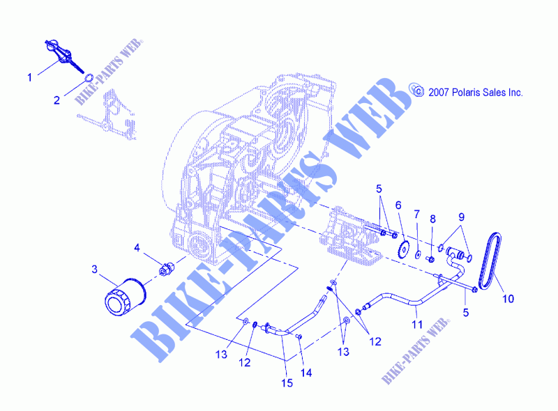 ÖLPUMPE MOUNTING AND ANZEIGE OL   V15LB36/LW36 ALL OPTIONEN (49VICOILPUMPMTG08VEGAS) für Polaris GUNNER 2015