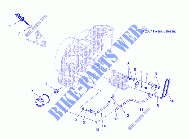 ÖLPUMPE MOUNTING AND ANZEIGE OL   V14XB36NS/NSA/NSC/ES (49VICOILPUMPMTG08VEGAS) für Polaris JACKPOT 2014