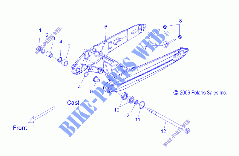 SWING ARM   V13HA36/HS36 (49VICSWINGARM10HMR) für Polaris HAMMER 2013