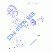 ANTRIEB, DRIVE SPROCKET, BELT, COVER and GUARD   V13SW36/AW36 ALL OPTIONEN (49VICDRVSPROCKET11VN) für Polaris VISION 2013