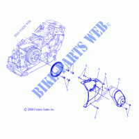 ANTRIEB, UMKEHREN DRIVE SPROCKET and DRIVE MOUNTING   V13SW36/AW36 ALL OPTIONEN (49VICRVSDRVSPROCKET09VN) für Polaris VISION 2013