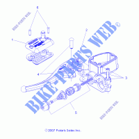 VORDERBREMSE BREMSE LEVER AND MASTER CYLINDER   A09BA50FA (49ATVMCLH08SCRAM) für Polaris SCRAMBLER 2X4 INTL 2009