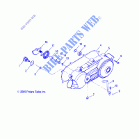 CRANKCASE COVER, LH   A08PB20EB (49ATVCRANKCASECVRLH08PHX) für Polaris PHOENIX 200 2008
