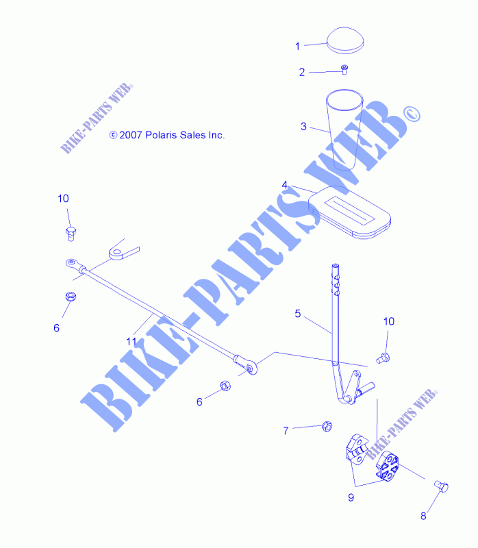 ANTRIEB, GEAR SELECTOR   A08BA32AA (49ATVGEARSELECT08TB) für Polaris TRAIL BLAZER 330 2008