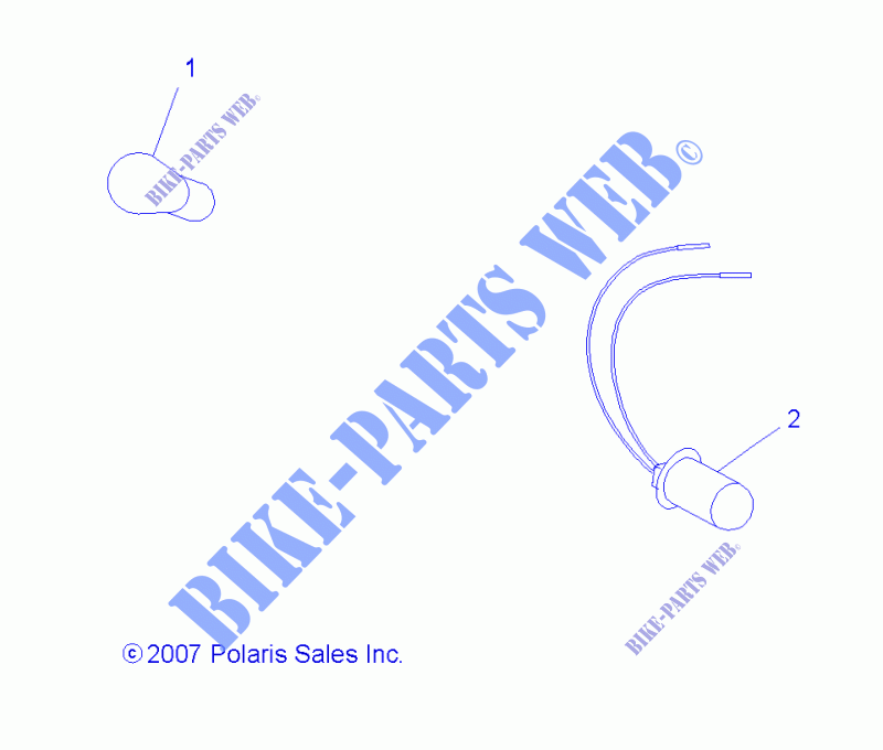BULBS   A08BA32AA (49ATVBULBS08TB) für Polaris TRAIL BLAZER 330 2008