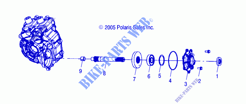 Getriebeabtriebs   A07BG50AA/FA (4999201549920154C11) für Polaris SCRAMBLER 500 4X4 2007