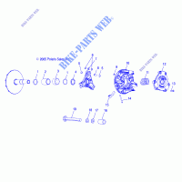 Antriebskupplung and MOUNTING   A06MH76AL/AQ/AT/AX/AY/AZ (4999200229920022C05) für Polaris SPORTSMAN 800 EFI 2006