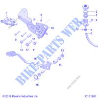 BRAKES, BRAKE PEDAL AND MASTER CYLINDER   A20SXZ95AG (C101981) für Polaris SPORTSMAN 1000 XP 48