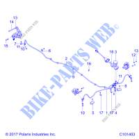 BRAKE LINES AND MASTER CYLINDER   A19HZA15A1/A7/B1/B7 (C101403) für Polaris RANGER 150 EFI 2019
