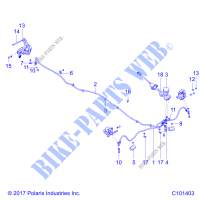 BRAKE LINES AND MASTER CYLINDER   A19HAA15A7/B7 (C101403) für Polaris ACE 150 EFI 2019