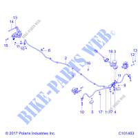 BRAKE LINES AND MASTER CYLINDER   A19HAA15N7 (C101403) für Polaris ACE 150 EFI 2019