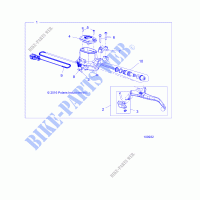 BRAKES, FRONT BRAKE LEVER AND MASTER CYLINDER   A19SEP57P1/SES57P5/7/SET57P1/7 (100932) für Polaris SPORTSMAN 570 EPS TRACTOR 2019
