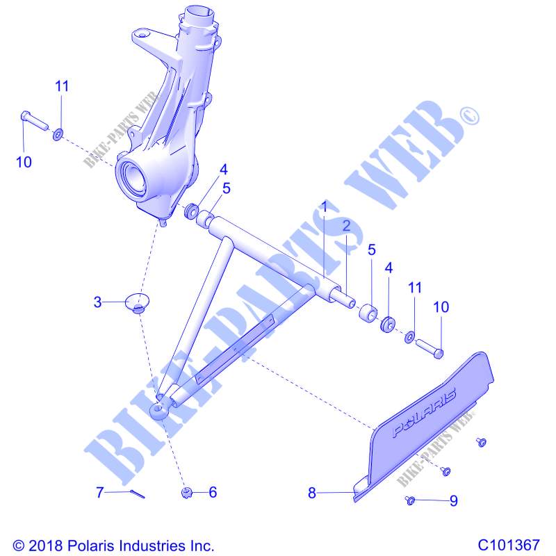 SUSPENSION, A ARM AND STREBE MOUNTING   A19SEP57P1/SES57P5/7/SET57P1/7  für Polaris SPORTSMAN 570 EPS TRACTOR 2019