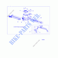 BRAKES, FRONT BRAKE LEVER AND MASTER CYLINDER   A19SDS57P5 (100932) für Polaris SPORTSMAN 570 TOURING EPS TRACTOR 2019