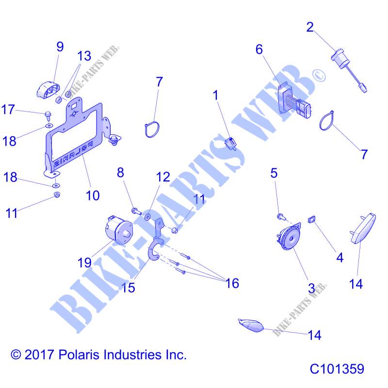 BLINKLICHTS   A19SXS95FR (C101359) für Polaris SPORTSMAN XP 1000 ZUG 2019