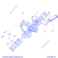 MOTOR, WATERPUMP IMPELLER AND COVER   A19SWS57C1/C2 (C101422 15) für Polaris SPORTSMAN X2 570 EPS 2019