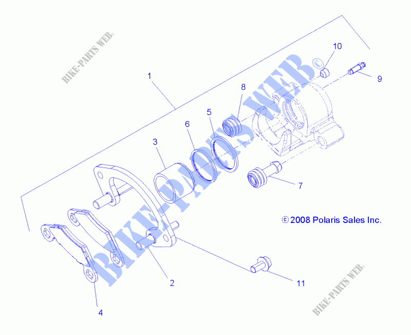 HINTERBREMSE CALIPER   A18SVE95BR  für Polaris SCRAMBLER 1000 XP 2018