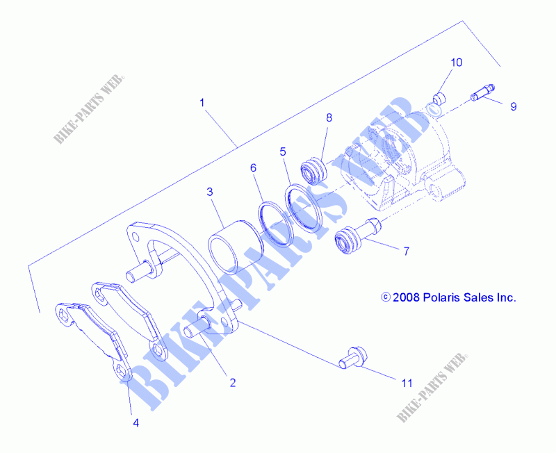 VORDERBREMSE CALIPER   A18SXS95CC/CR/EC/ER  für Polaris          SPORTSMAN XP 1000 TRACTOR 2018