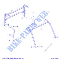 CHASSIS, KABINE AND SIDE BARS   A18HZA15B4 (C101408) für Polaris RGR 150 EFI 2018