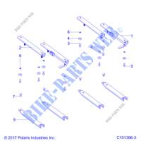 SITZ SLIDERS   A18HZA15B4 (C101386 3) für Polaris RGR 150 EFI 2018
