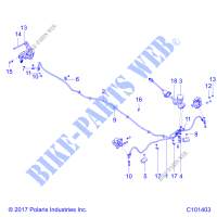 BRAKE LINES AND MASTER CYLINDER   A18HZA15N4 (C101403) für Polaris RGR 150 EFI 2018