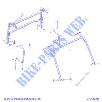 CHASSIS, KABINE AND SIDE BARS   A18HZA15N4 (C101408) für Polaris RGR 150 EFI 2018