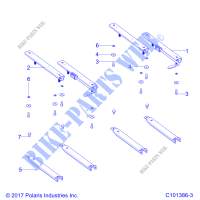 SITZ SLIDERS   A18HZA15N4 (C101386 3) für Polaris RGR 150 EFI 2018