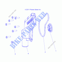 MOTOR, WATERPUMP IMPELLER AND COVER   R20MAA50B1/B7 (49RGRWATERPUMP12RZR570) für Polaris RANGER 500 2020