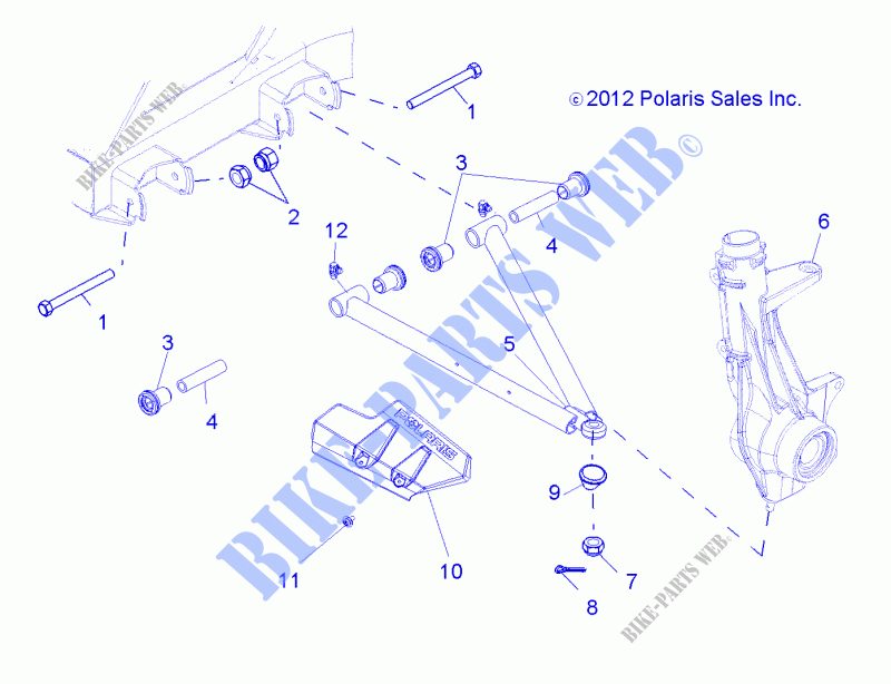 SUSPENSION, A ARM AND STREBE MOUNTING   R20MAA50B1/B7 (49RGRAARM13500) für Polaris RANGER 500 2020