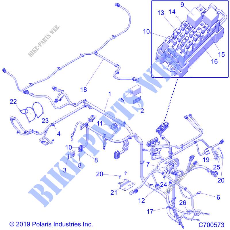 KABELSTRANGES   R20MAAE4G8/G9 (C700573) für Polaris RANGER EV 2020
