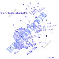 ENGINE, LUFTEINLASS MANIFOLD EVAP 50S   R20RRB99/B (C700047) für Polaris RANGER 1000 BC FACTORY CHOICE 49S & 50S 2020