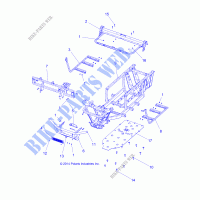 CHASSIS, FRAME AND FRONT BUMPER   R19RMAE4N8 (49RGRFRAME15EV2) für Polaris RANGER EV MD 2019
