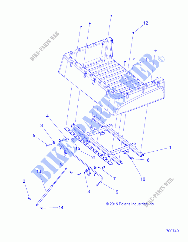 BED BOX MOUNTING   R19RMAE4N8 (700749) für Polaris RANGER EV MD 2019