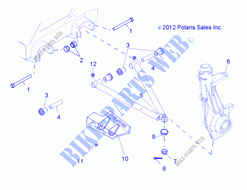SUSPENSION, A ARM AND STREBE MOUNTING   R19RMAE4N8 (49RGRAARM13500) für Polaris RANGER EV MD 2019