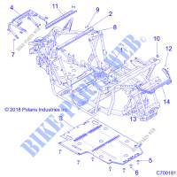 CHASSIS, MAIN FRAME AND SKID PLATE   Z20CHA57A2/E57AM (C700181) für Polaris RZR 570 2020