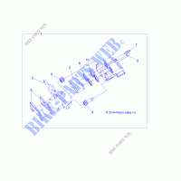 BARKE SATTELS FRONT   Z18VAS87CM (49RGRCALIPER15RZR900) für Polaris 	RZR 900 50 INCH EU/TRACTOR 2018