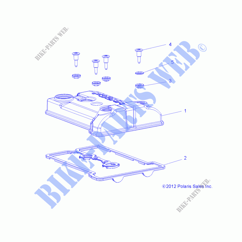 ENGINE, VENTILDECKEL   Z17VCE87AB/AK/AM (49RGRVALVE13900XP) für Polaris RZR 4 900 2017      