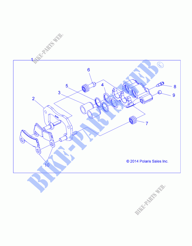 HINTERBREMSE CALIPER   Z17VCE87AB/AK/AM (49RGRCALIPERRR15RZR900) für Polaris RZR 4 900 2017      