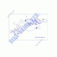 HINTERBREMSE CALIPER   Z17VBE87N2 (49RGRCALIPERRR15RZR900) für Polaris 	RZR 900 60 INCH MD 2017      