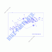 HINTERBREMSE CALIPER   Z16VCE87AB/AR/AE/AS (49RGRCALIPERRR15RZR900) für Polaris RZR 4 900 2016