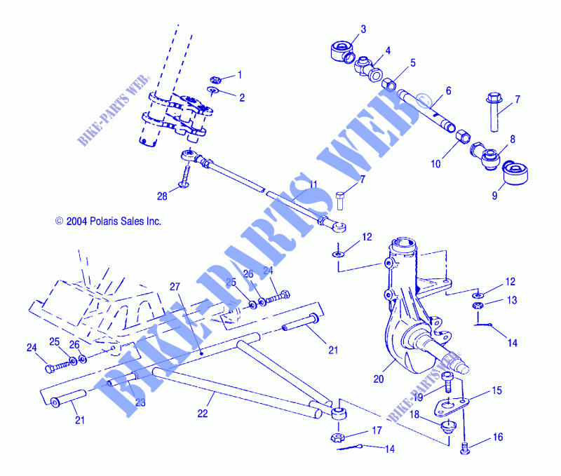 A ARM and STREBE MOUNTING   A05CA32EA (4999200489920048B11) für Polaris TRAIL BOSS 330 QUADRICYCLE 2005