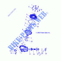 Hintere Gehäuse   A03CD32AA/AB/AC/FB (4999201699920169C07) für Polaris MAGNUM 330 4X4 2003