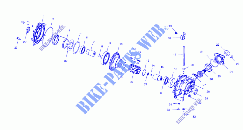 Das vordere Gehäuse   A03CH59AA/AF/AG (4977187718C11) für Polaris SPORTSMAN 2003