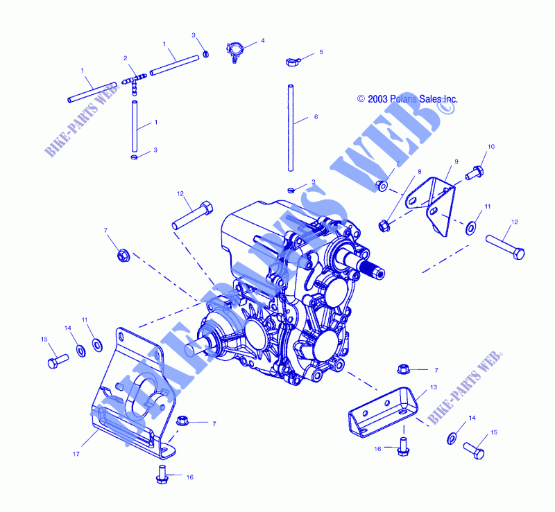 Getriebelagerung   A03CH59AA/AF/AG (4975557555C12) für Polaris SPORTSMAN 2003