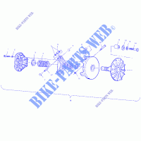 Antriebskupplung   A02BA50AA/AB (4969976997B14) für Polaris SCRAMBLER 500 2X4 2002