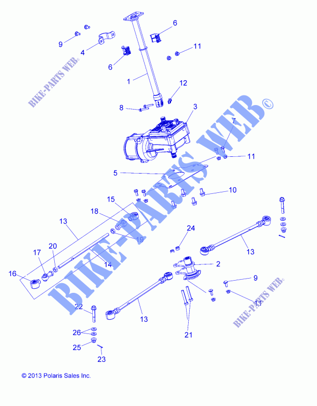 SERVO EPS   A15SES57CJ/CA (49ATVLENKUNG14SP570) für Polaris SPORTSMAN 570 EFI/EPS FOREST TRACTOR 2015