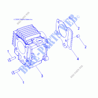 MOTOR, CYLINDER   A21YAF11B5/N5 (49ATVCYLINDER07OTLW90) für Polaris SPORTSMAN 110 2021