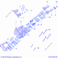 ZYLINDER HEAD, CAMS AND VALVES   A21SDE57A4/B4 (C101422 20) für Polaris SPORTSMAN 570 TOURING EPS 2021