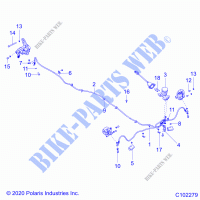 BREMSES, BREMSE LINES AND MASTER CYLINDER   A21HAB15A2/B2 (C102279) für Polaris ACE 150 EFI 2021